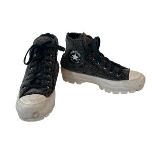 Converse Chuck Taylor All Star High Top Faux Fur Sneakers Mens Size 7